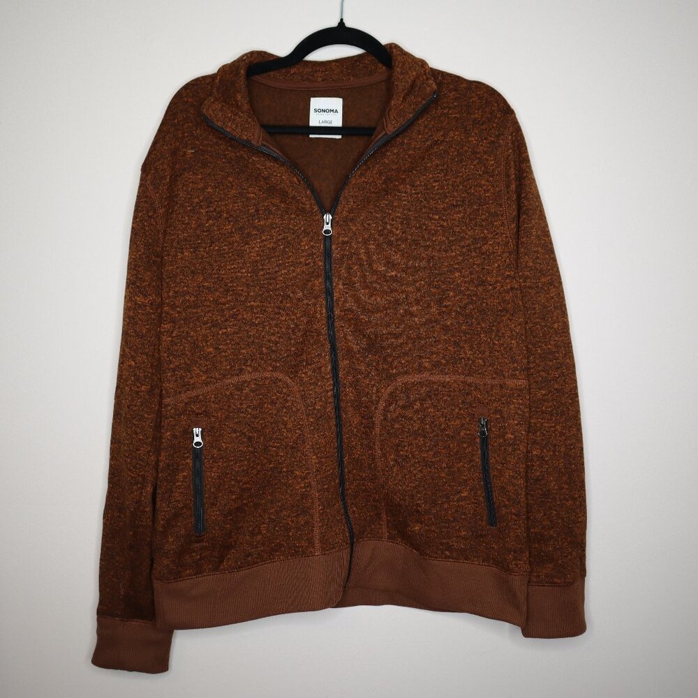 Sonoma Zipper Jacket, Burnt Orange, Large